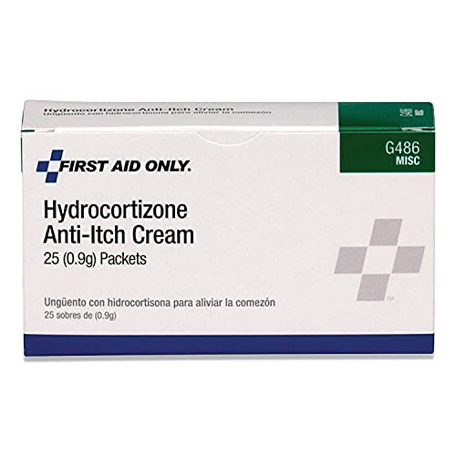 Hydrocortisone Cream Packets - 25 Count for Skin Relief