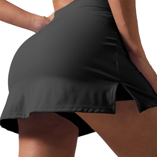 Lightweight Women's Skorts - Quick Dry Tennis & Golf Skirt - Black, Small
