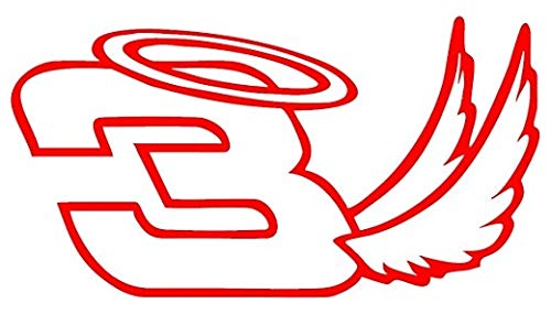 Dale Earnhardt #3 Wings Peel and Stick Sticker - Red