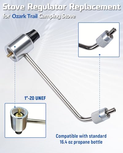 Propane Regulator Adapter for Ozark Trail 2-Burner Camping Stove Replacement