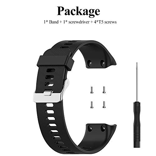 Silicone Replacement Band for Garmin Forerunner 35 - Black