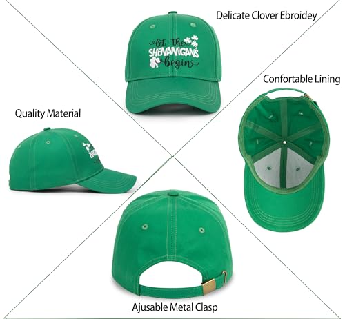 St. Patrick's Day Baseball Cap - Lucky Four Leaf Clover Trucker Hat