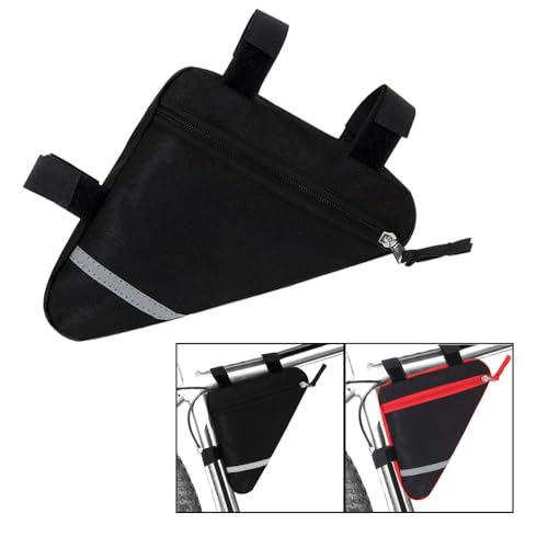 Bicycle Front Triangle Bag - Waterproof Nylon, High Capacity