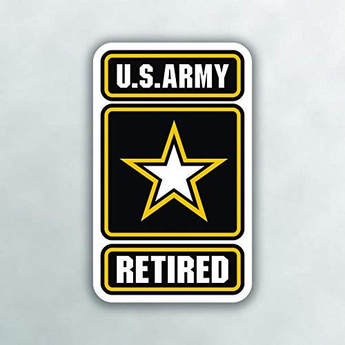 United States Army Retired Vinyl Decal Sticker - 5 Inch Military Car Wall Window