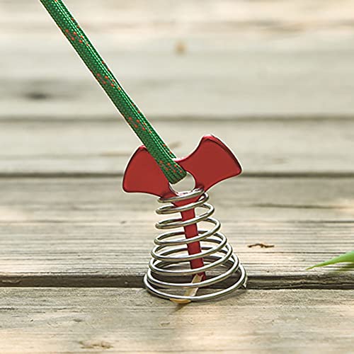 10Pcs Fishbone Deck Tent Stakes with Spring Buckle - Black