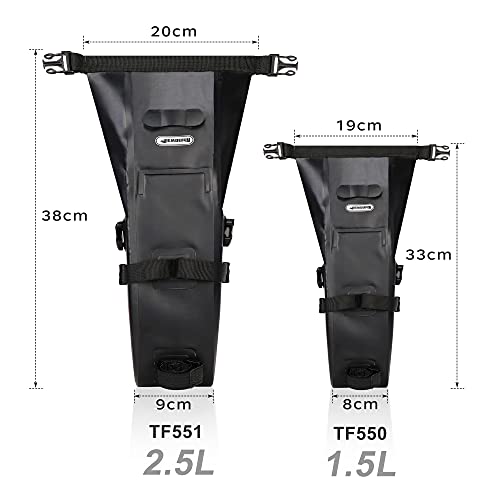 Rhinowalk Bike Saddle Bag Waterproof Bicycle Bag Cycling Seat Bag Mountain Road Portable Storage Bag, 2.5L