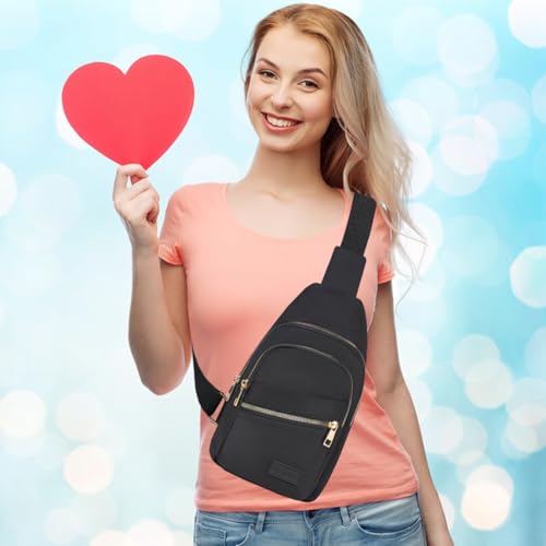 Small Crossbody Sling Bag for Women - Trendy Black Fanny Pack