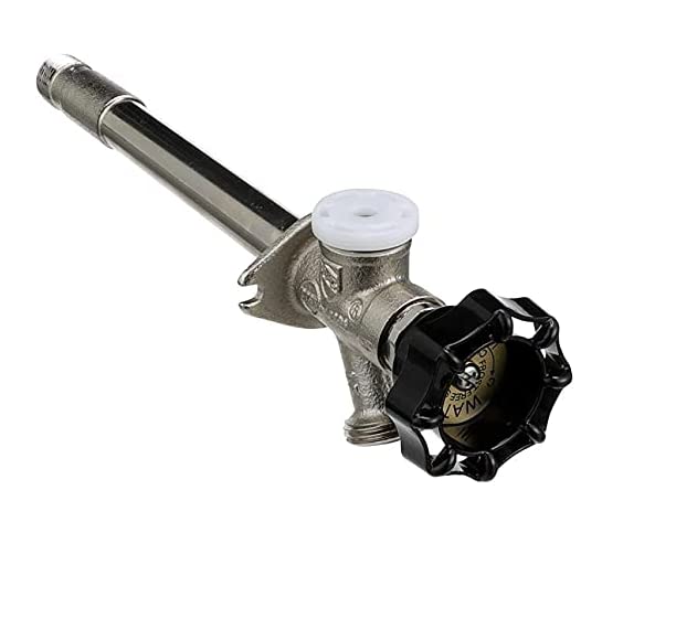 Watts LFFHB Series 1/2" Solder or Male IPS Lead-Free Frostproof Automatic Draining Wall Hydrant, Wall Size 10", Brass Vacuum Breaker for Backflow Protection, 3/4" Hose Outlet