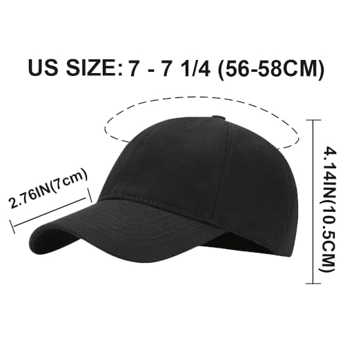 Classic Adjustable Cotton Dad Hat - Black | Small-Large