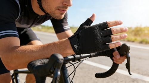 Anti-Slip Breathable Workout Gloves for Gym - Black, Large