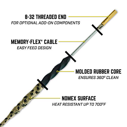 Otis 3 Gun Ripcord Trio Bore Cleaner, 3 Ripcords for 9mm, .223, 12 Gauge, Compact, Lightweight, Heat Resistant (FG-RC-3G1)