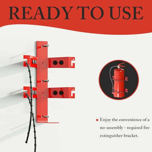 Premium Fire Extinguisher Mount Bracket - Universal Fit for 2.5&5lb Extinguishers, Heavy-Duty & Easy Installation - Ideal for Home, Truck, RV, Vehicle, Boat, Marine & Commercial Use - Durable Holder