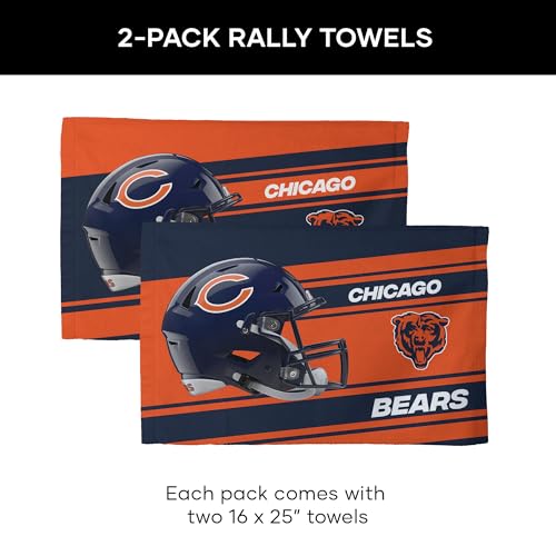 NFL Chicago Bears 2-Pack Fan Towel Set - 16" x 25" Each