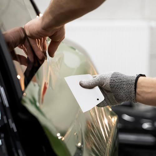 4 Pcs Adhesive Spreader, Notched Glue Applicator Kits Plastic Trowel Adhesive Barrier Spreader 0.5"/1" Tooth Reusable Hardwood Flooring Spreaders for Applying Glue Epoxy PET Putty(White)