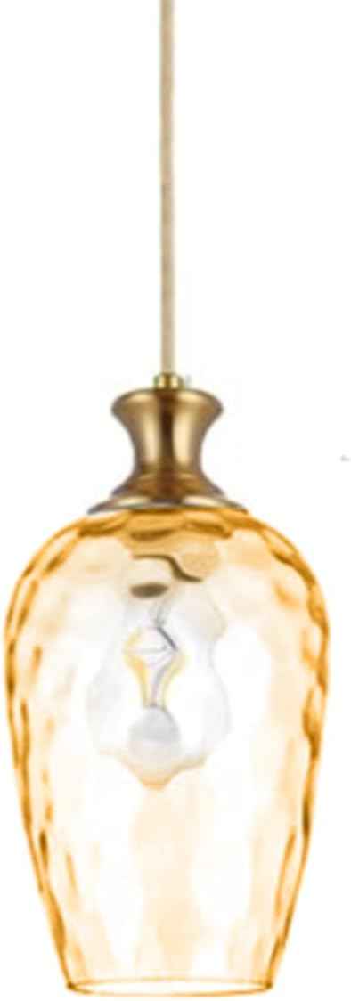 Brushed Nickel Glass Pendant Light Fixture - Modern 1-Light Hanging Lamp for Kitchen Island & Dining Room