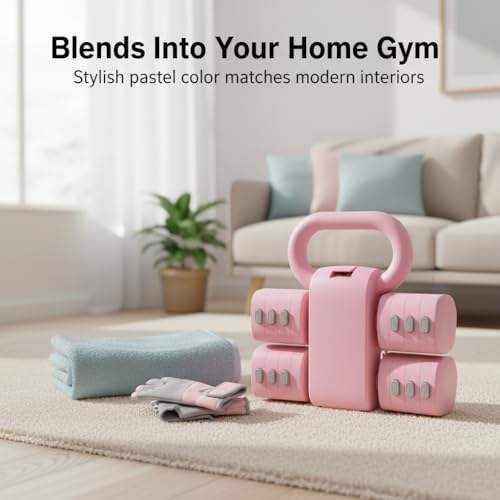 WZYXKRYN 2-in-1 Adjustable Dumbbell Set - Yellow, 4-Level Weights for Home Gym