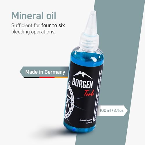 Borgen USA Bike Brake Bleed Kit for Magura Hydraulic Disc Brakes with 100ml Mineral Oil