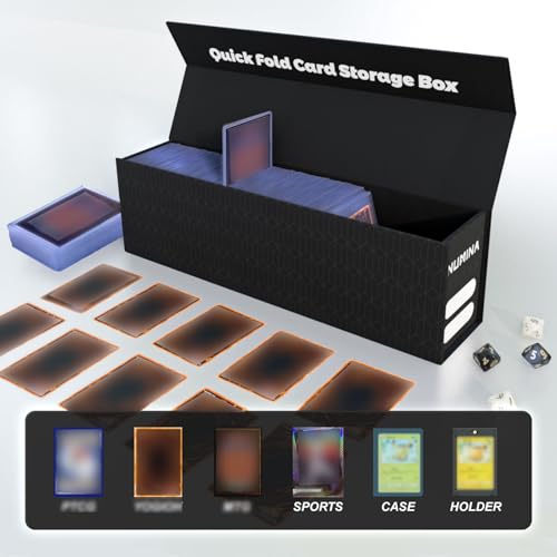NUMINA 2 Pack Card Storage Boxes with Magnetic Flip-Top Lid for Trading & Sports Cards