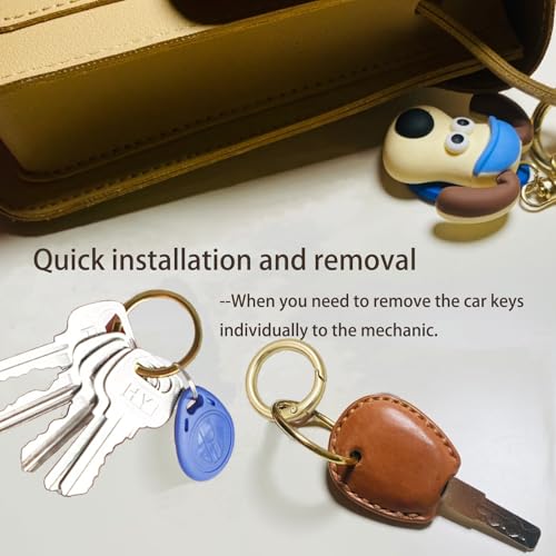 16PCS Keyring Alternative Metal Spring O Ring Set, Mixed Sizes Round
