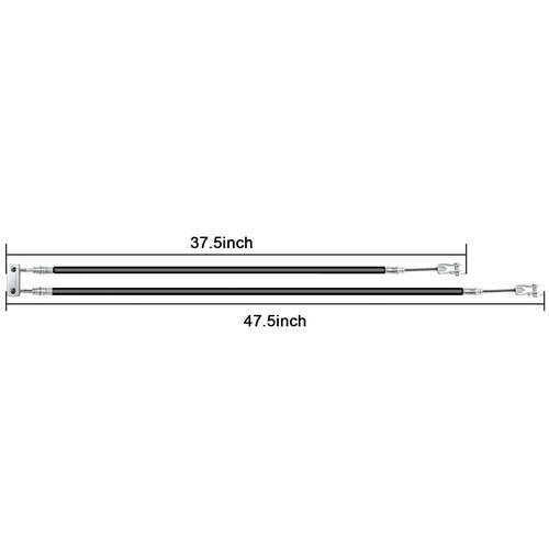 LEAPGOMAX EZGO TXT Brake Cable Set Passenger and Driver Side Stainless Steel Core for Marathon Medalist Golf Cart 1994-2008 Gas & Electric OEM 70969-G03