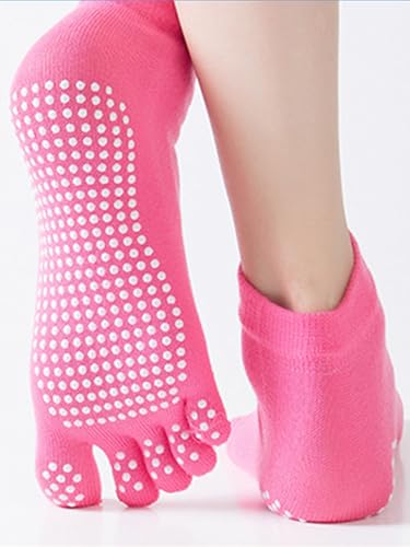 Non-Slip Pilates Barre Grip Socks for Women - Rose