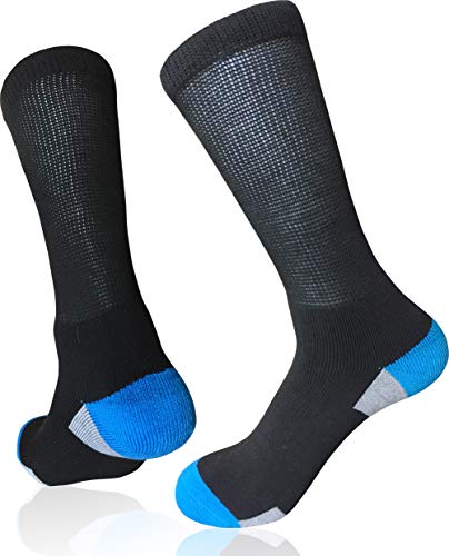 Diabetic Non-Binding Crew Socks for Swollen & Wide Feet - 3 Pack