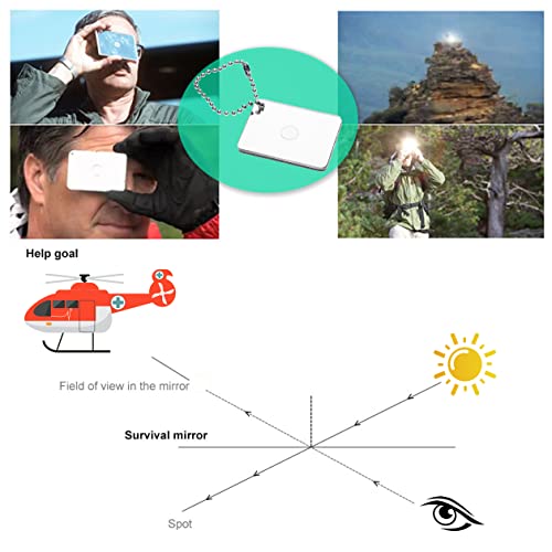 Survival Whistle & Reflective Signal Mirror Set - Outdoor Kit