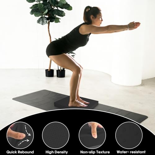 MBHKRRS Black 15.7 x 13 x 2 Inch Balance Pad for Stability & Therapy