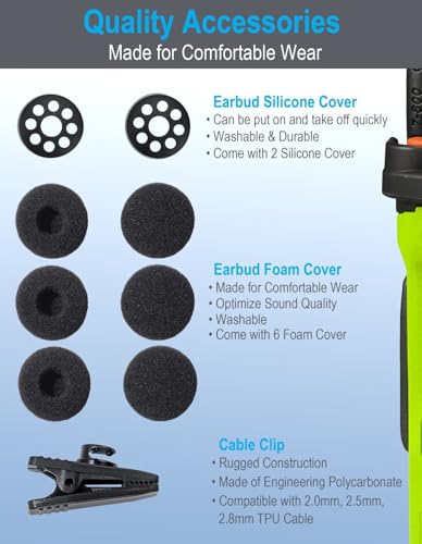 Motorola Radio Earpiece Compatible with CLP1010, CLP1040 - Noise-Reducing Audio Accessory