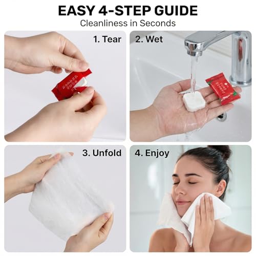 40PCS Compressed Towel Tablets - Travel-Friendly Disposable Towels