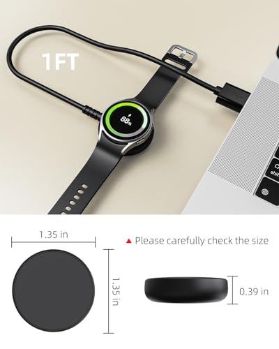 1FT USB A Charging Cable for Samsung Galaxy Watch 8/8 Classic