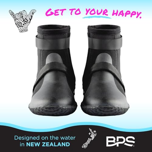 BPS 7mm/5mm/3mm Neoprene Dive Boots with Anti-Slip Hard Sole for Water Sports - Men & Women