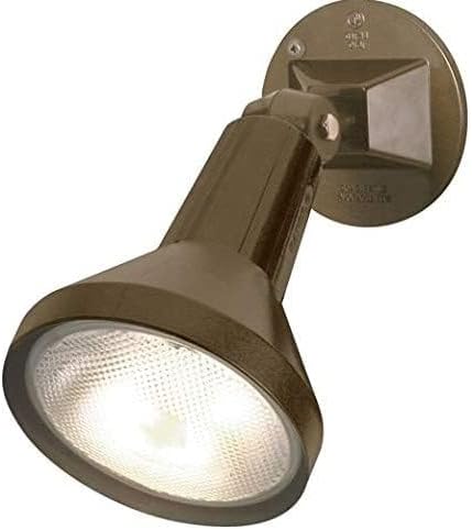 150W Outdoor Security Flood Light - Dual Head, Weatherproof Cast Aluminum, Dark Bronze Finish