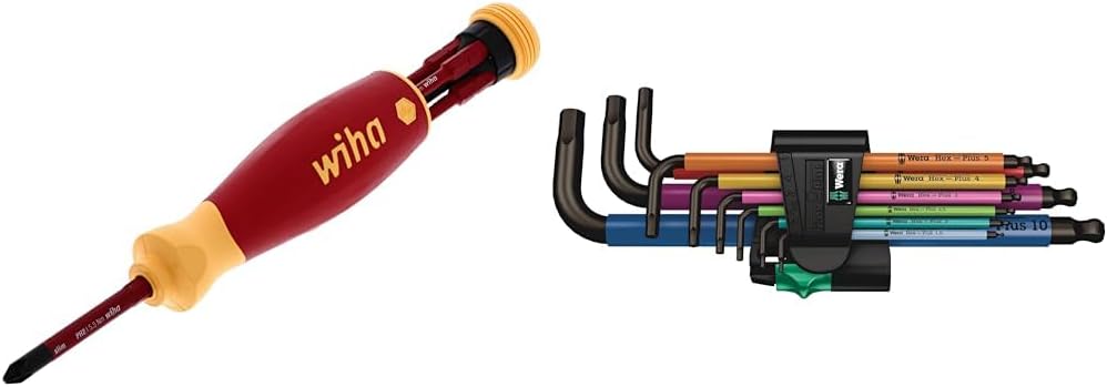 Wiha 6-Piece Insulated SlimLine PocketMax Multi-Driver Set for Safe Electrical Work