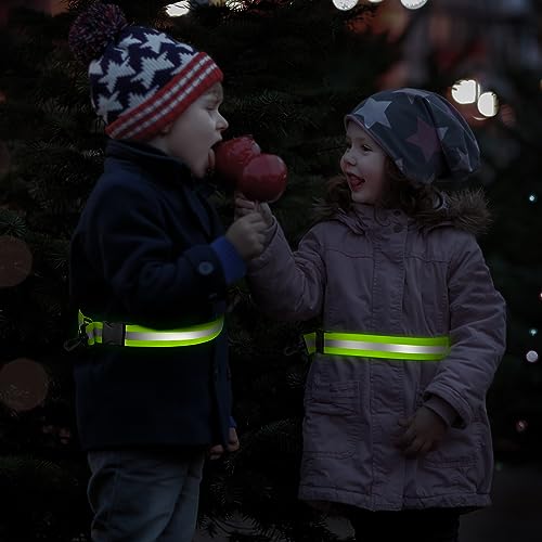 High Visibility Reflective Sash with 2 Armbands for Safety Walking & Running