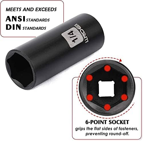 52-Piece Impact Socket Set with 72-Tooth Ratchet & Adapter - Metric & SAE Mechanic Tools for Automotive Repair