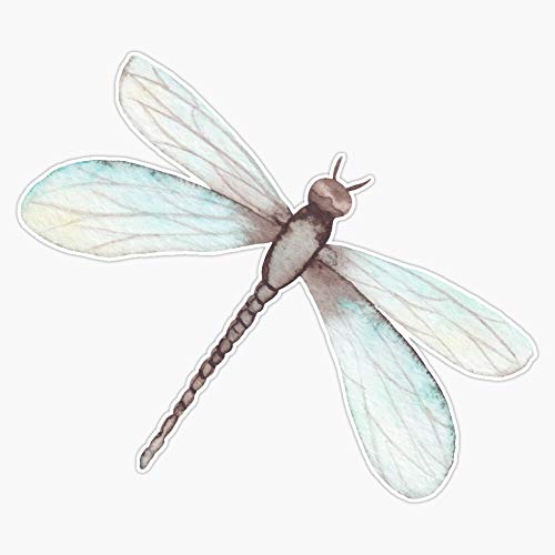 Watercolor Dragonfly Vinyl Decal - 5-Inch Waterproof Sticker for Laptop & Car