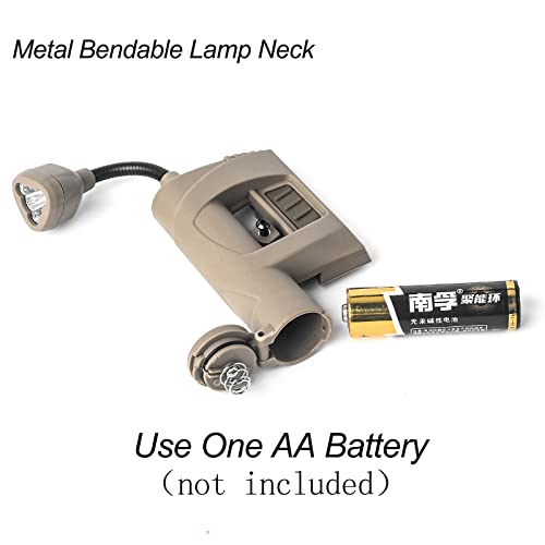 NOBUHIRO Tactical Helmet Light Military, Green/Red/White/IR Illumination Tool With 2 Helmet Lamp Mounts, Bendable Survival Signal Lights for Outdoor Sports Hunting Fishing