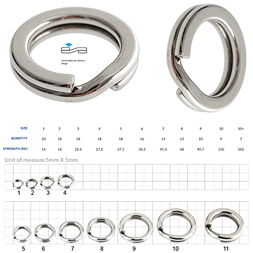 Stainless Steel Split Rings - #6 Size, 16-Pack