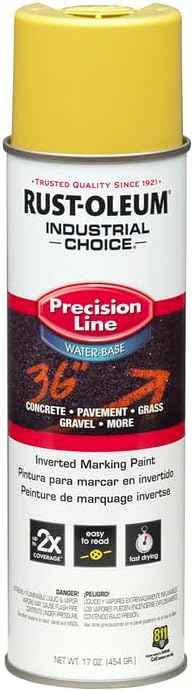 Fluorescent Orange Marking Spray Paint - Rust-Oleum 12 Pack, 17 Oz Inverted Solvent-Based
