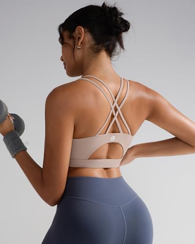 RUNNING GIRL Nude Medium Padded Sports Bra for Women High Impact Workout & Yoga