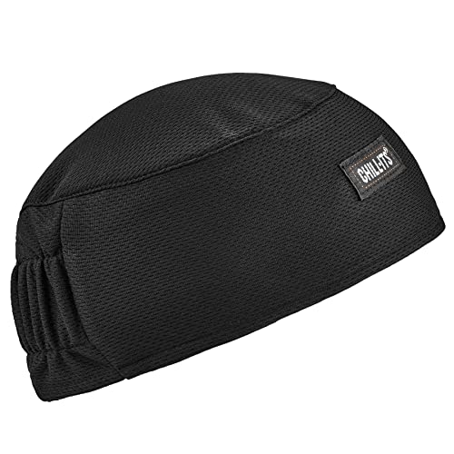 Performance Skull Cap with Moisture-Wicking Sweatband - Black