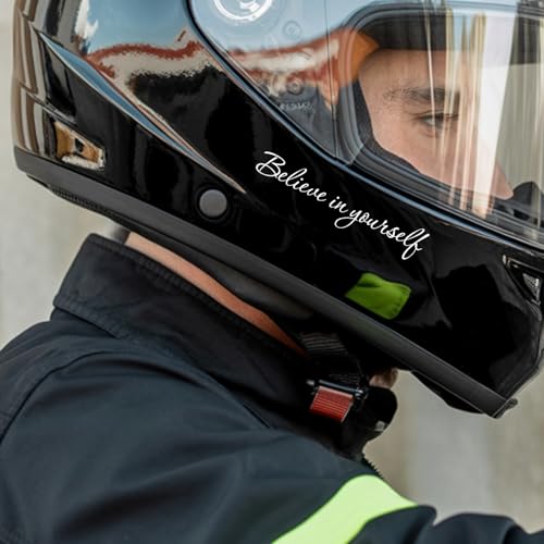 (3 Pcs) Believe in Yourself Mirror Sticker Inspirational Motivational Quote Vinyl Decal for Car Rear View Mirror Window Laptop Motorcycle Waterproof Aesthetic Sticker 4 Inches