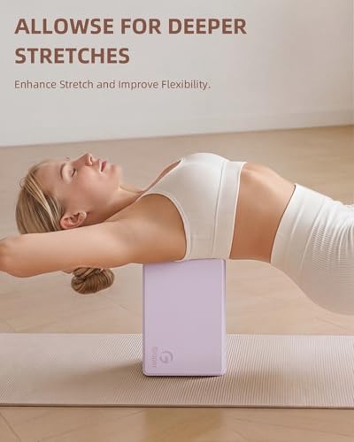 Lavender Yoga Blocks 2 Pack 9x6x3 Inches Eco-Friendly Exercise Props