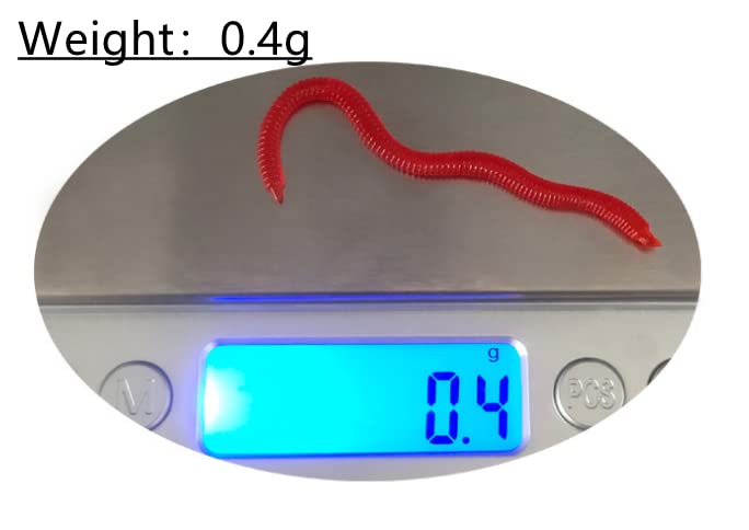 3.3-Inch Luminous Soft Fishing Worm Bait - 50pcs Pack