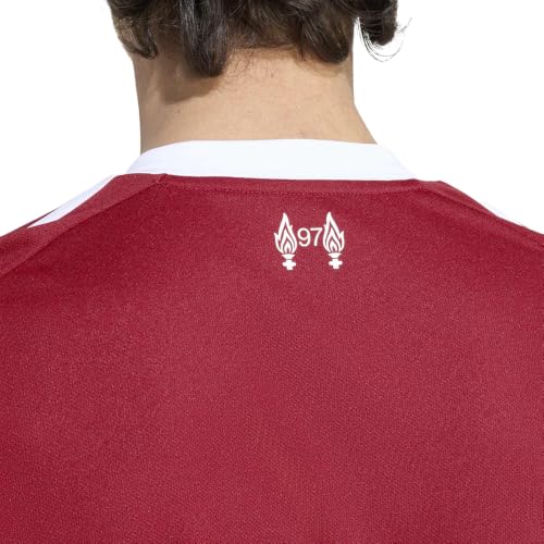 Liverpool FC Home Jersey - adidas Men's Soccer Shirt - Medium / Strawberry Red