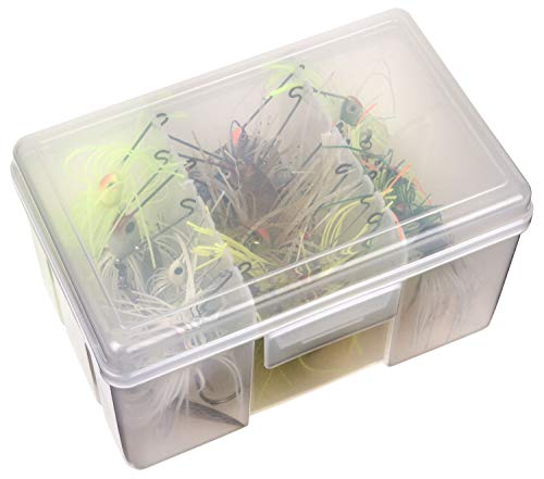 Medium Spinnerbait Storage Box - 3 Compartments, Holds 22