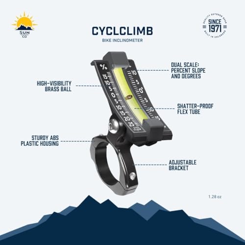 Bike Inclinometer - Handlebar Slope Meter for Bicycles