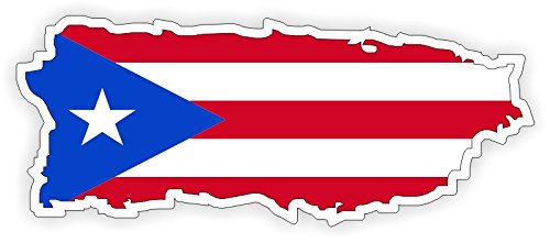 Puerto Rico Flag Vinyl Bumper Sticker - 2.5" x 6.25" Waterproof Decal