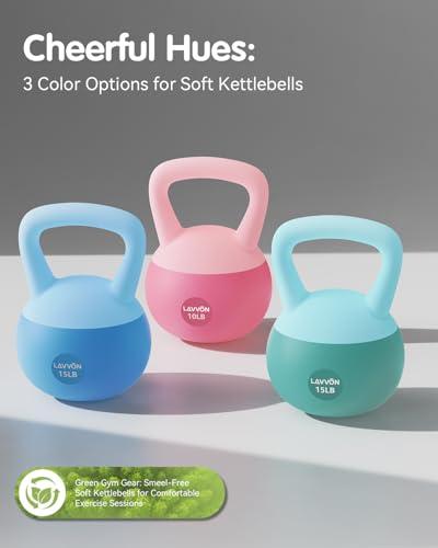 Soft Kettlebell - 10 LB Anti-Slip Grip for Safe Workouts - Blue